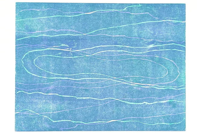 Woodcut on Paper – Thinking